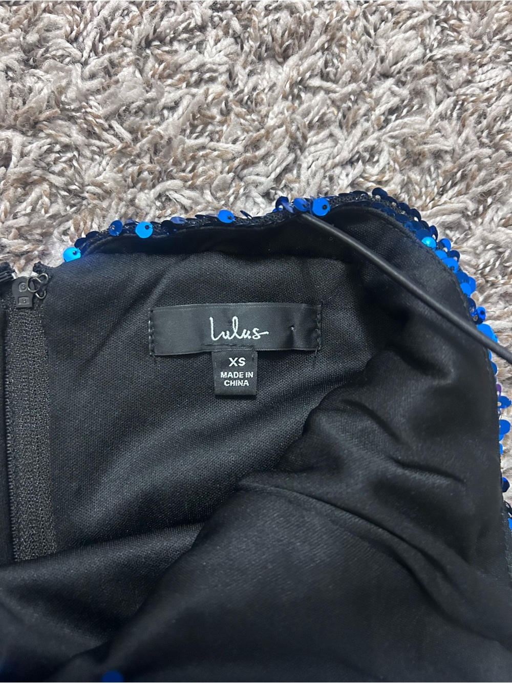 Lulu's Electric Blue Sequin Mini Slip Dress - Picture 2 of 3